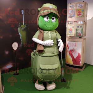 Olive Golf Bag Maskottchen...