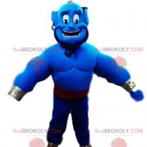 Mascot genio azul en Aladdin. Disfraz de genio - Redbrokoly.com
