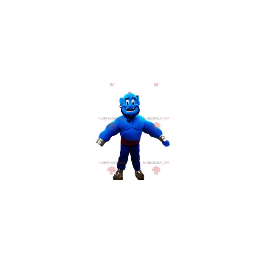 Maskottchen blauer Geist in Aladdin. Genie Kostüm - Maskottchen blauer Geist in Aladdin. Genie Kostüm -
