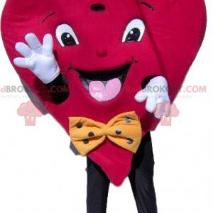 Heart mascot with a small hat and a bow tie - Redbrokoly.com