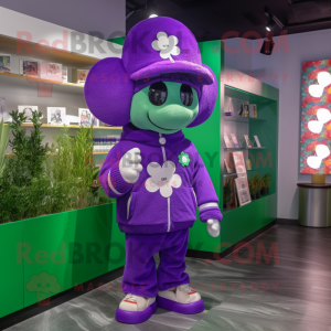 Purple Four Leaf Clover...
