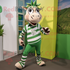 Grüner Zebra Maskottchen...