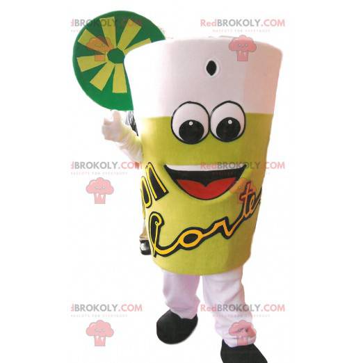 Mascotte de verre de limonade super souriante - Redbrokoly.com