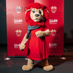 Red Lion maskot kostume...