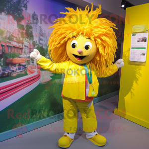 Gul armbånd maskot kostume...