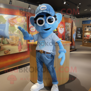 Sky Blue Ray maskot drakt...