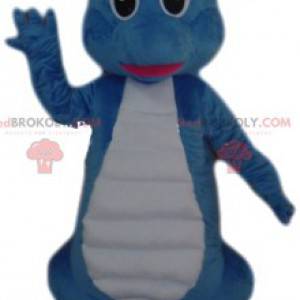 Blauwe dinosaurus mascotte. Blauw dinosaurus kostuum -