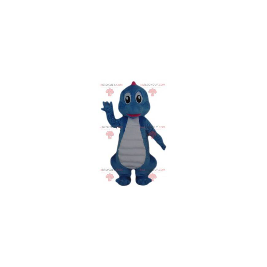 Mascote de dinossauro azul. Fantasia de dinossauro azul - Mascote de dinossauro azul. Fantasia de dinossauro azul -