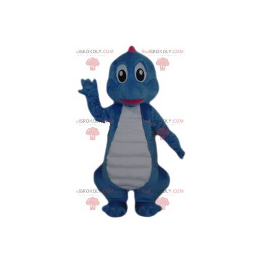 Mascotte de dinosaure bleu. Costume de dinosaure bleu -