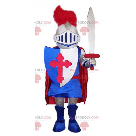 Knight maskot med sin sköld. Riddarkostym - Redbrokoly.com