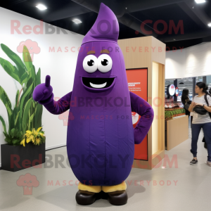  Aubergine mascotte kostuum...