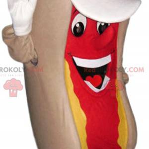 Hotdogs maskot med sennep. Hotdogs kostume - Redbrokoly.com