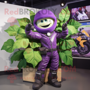Purple Beanstalk maskot...