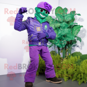 Purple Beanstalk maskot...