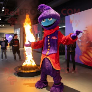 Purple Fire Eater maskot...