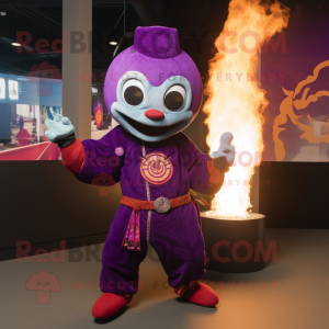 Lilla Fire Eater maskot...