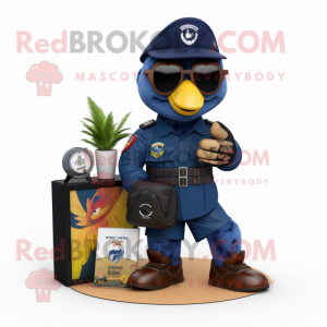 Navy Special Air Service mascot costume character dressed with a Swimwear and Wallets