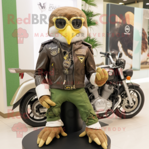 Olive Hawk maskot kostym...