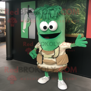 Forest Green Ramen mascot costume character dressed with a Henley Tee and Wallets