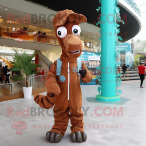 Brown Sea Horse mascotte...