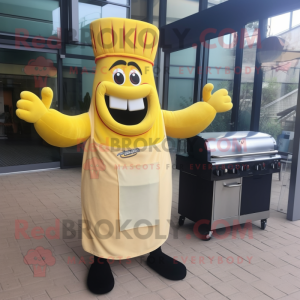 Gul BBQ Ribs maskot kostume...