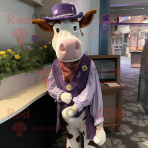 Lavender Guernsey Cow...