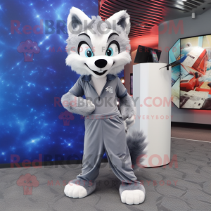 Silver Fox maskot kostume...