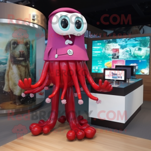 Maroon Squid mascotte...