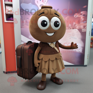 Brun vedhæng maskot kostume...