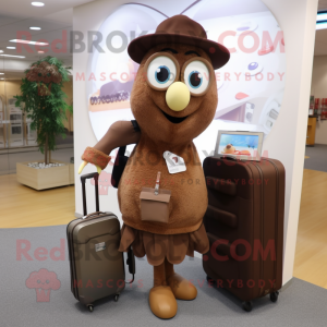 Brun vedhæng maskot kostume...