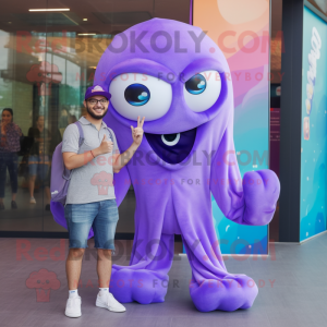 Purple Jellyfish mascotte...