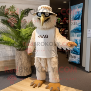 Beige Haast S Eagle maskot...