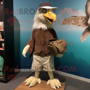 Beige Haast S Eagle maskot...