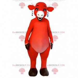 Maskot rød ko, griner ko - Redbrokoly.com