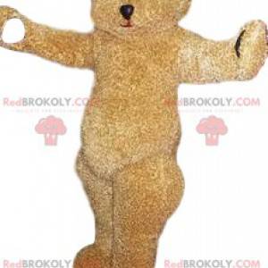 Beige bjørnemaskot. Beige bjørn kostume - Redbrokoly.com