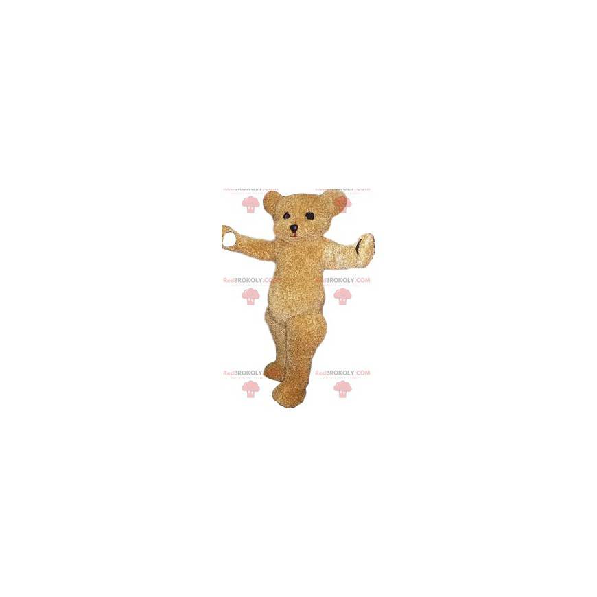 Mascotte d'ours beige. Costume d'ours beige - Redbrokoly.com