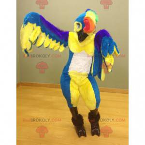 Mascote pássaro papagaio multicolorido - Redbrokoly.com