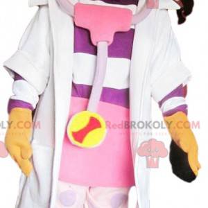 Malá dívka maskot oblečený jako zdravotní sestra -
