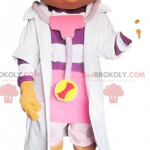 Little girl mascot dressed as a nurse - Redbrokoly.com