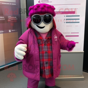 Magenta säckpipa maskot...