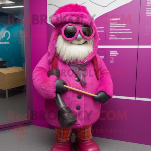 Magenta sækkepibe maskot...