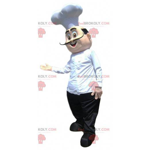 Chefkoch Maskottchen mit großen Schnurrbärten - Redbrokoly.com