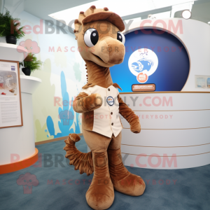 Brown Sea Horse mascotte...