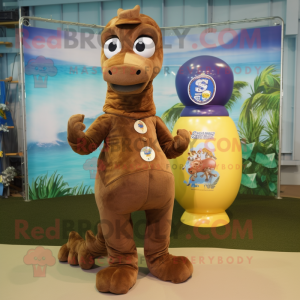 Brown Sea Horse mascotte...