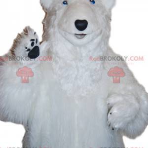 Mascotte d'ours polaire majestueux. Costume d'ours blanc -