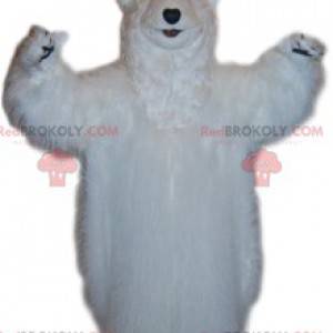 Mascote do urso polar majestoso. Fantasia de urso polar -