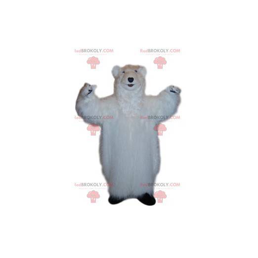 Mascotte d'ours polaire majestueux. Costume d'ours blanc -