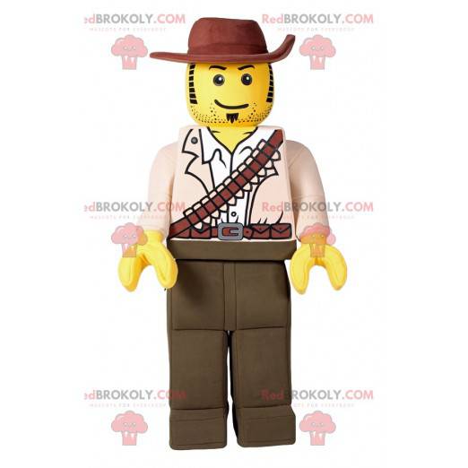 Mascote Playmobil em roupa de cowboy - Redbrokoly.com