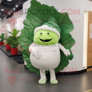 White Cabbage Leaf maskot...