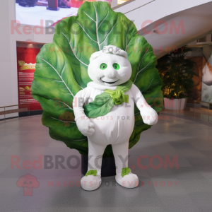 White Cabbage Leaf maskot...